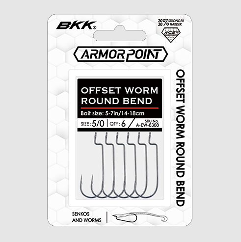 BKK Hooks Offset Worm Round Bend